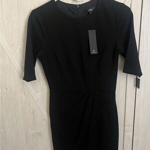 Lulu's Classic Black Long Sleeve Dress